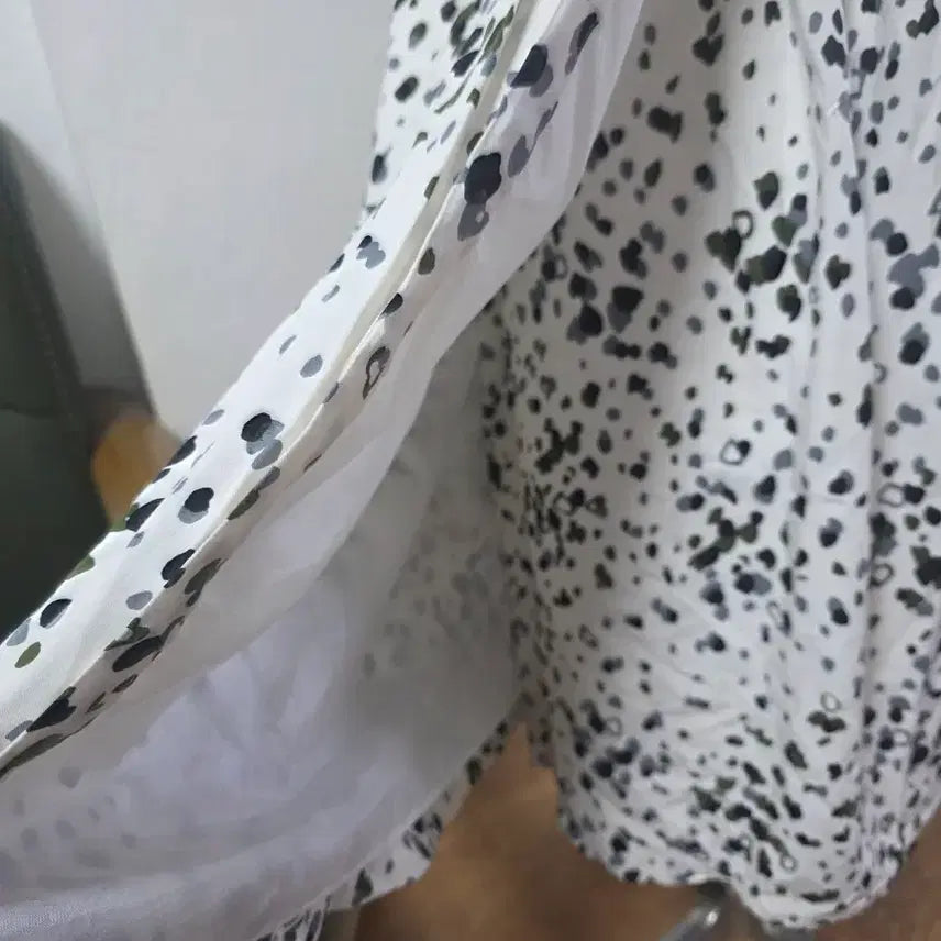 [BUNJANG] Unbranded Dotted Wrap Hanbok Skirt (55-66) / 생활한복땡땡이 랩 허리치마(55~66)