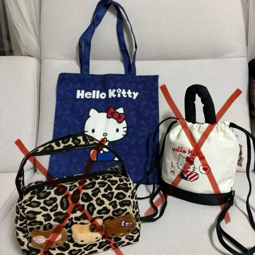[BUNJANG] Hello Kitty Tote Bag / Eco Bag / Drawstring Bag / Mini Backpack / 새상품 키티 가방 토트백 에코백 복조리백 미니백팩