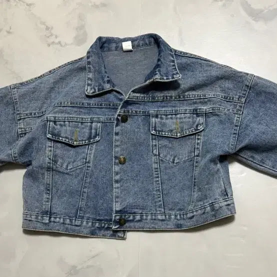 [BUNJANG] Denim Crop Jacket / 청 데님 크롭 자켓 판매