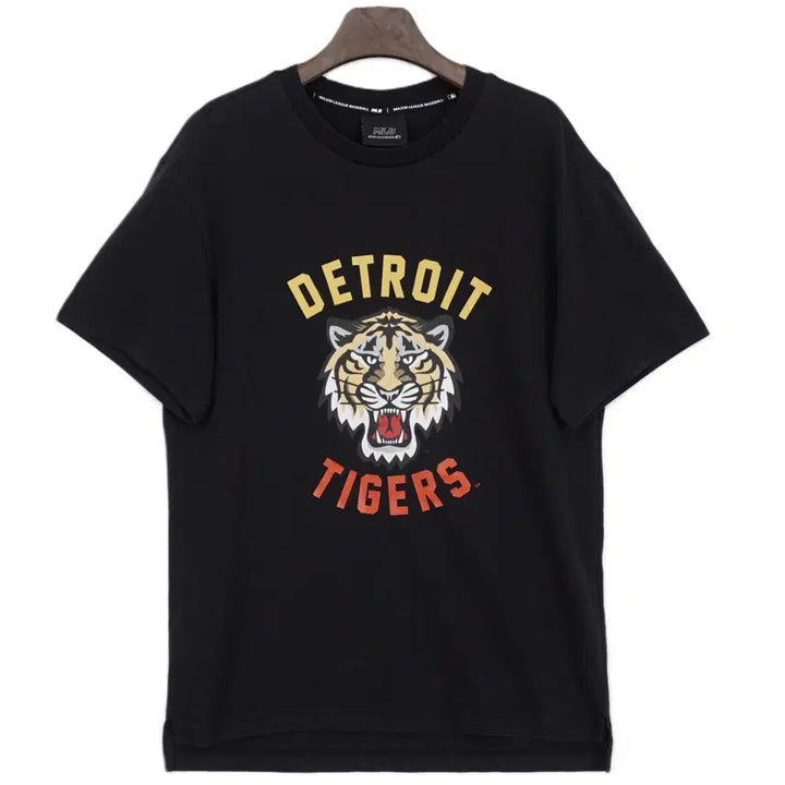 [BUNJANG] MLB Tiger Print Short Sleeve T-shirt (Black, Size 95) / MLB 남성 타이거 프린팅 반팔 티셔츠 95size