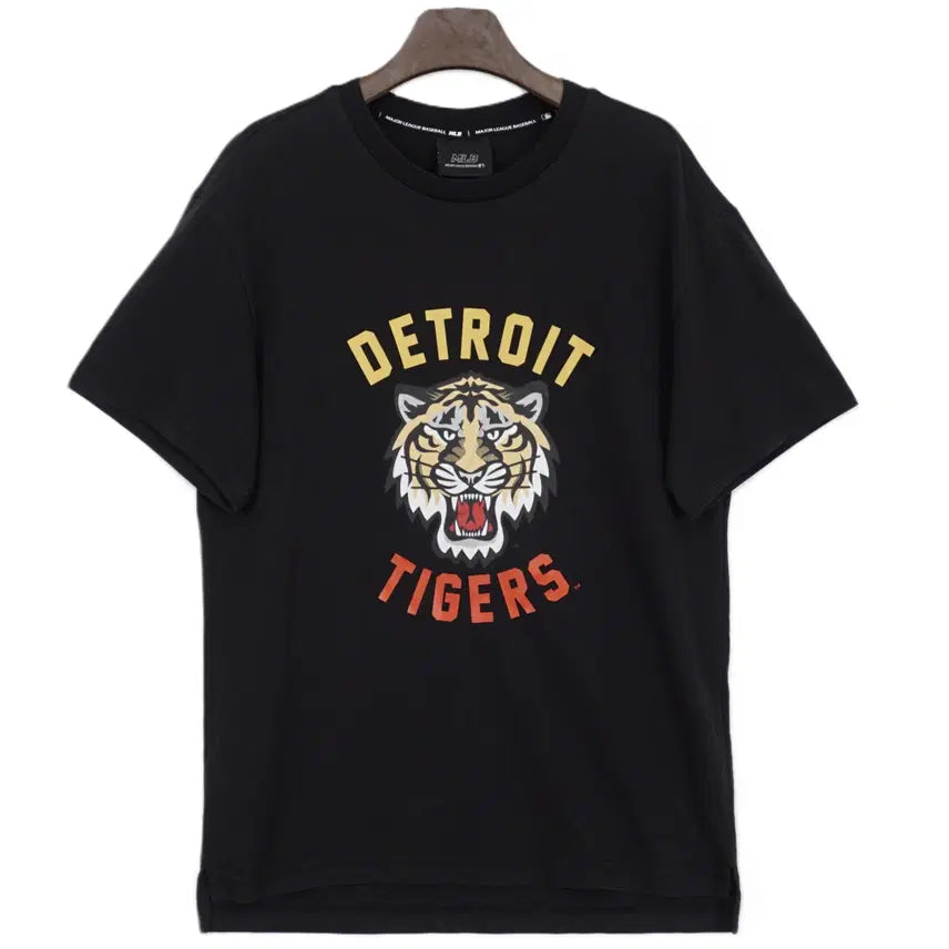 [BUNJANG] MLB Tiger Print Short Sleeve T-shirt (Black, Size 95) / MLB 남성 타이거 프린팅 반팔 티셔츠 95size