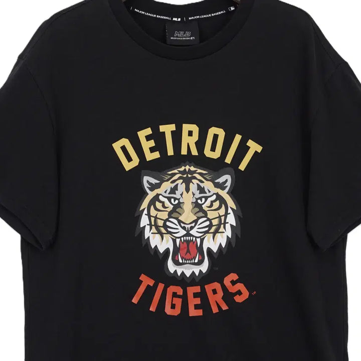 [BUNJANG] MLB Tiger Print Short Sleeve T-shirt (Black, Size 95) / MLB 남성 타이거 프린팅 반팔 티셔츠 95size