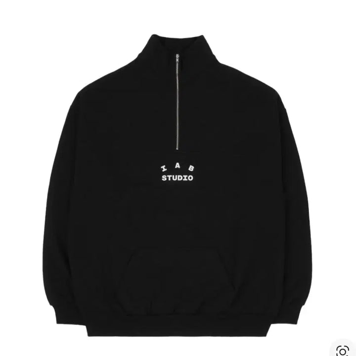 [BUNJANG] IAB Studio Half Zip-Up Black White / M]중고 아이앱 스튜디오 하프 집업 블랙 화이트
