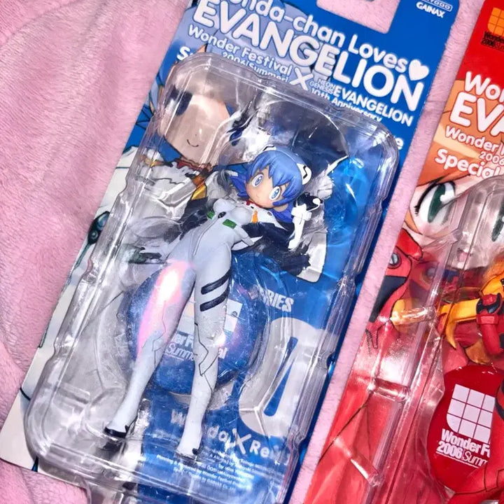 [BUNJANG] Evangelion Wonder-chan Figure Asuka &amp; Rei / 급처)에반게리온 원더짱 피규어 아스카 레이