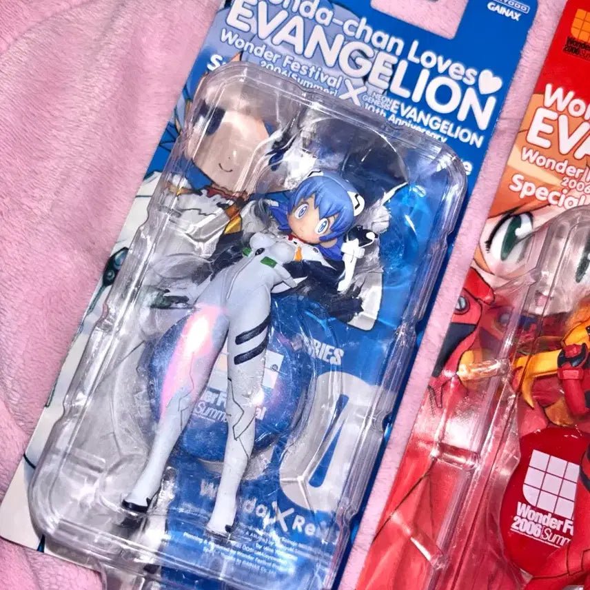 [BUNJANG] Evangelion Wonder-chan Figure Asuka &amp; Rei / 급처)에반게리온 원더짱 피규어 아스카 레이