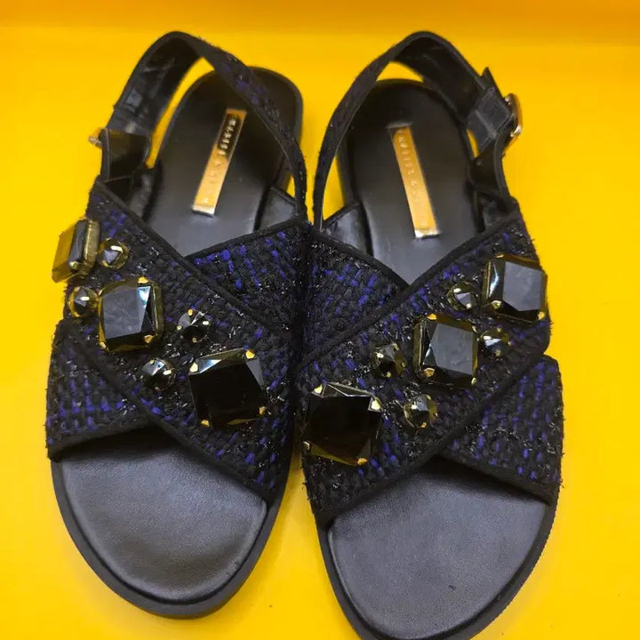 [SOLD OUT] 찰스앤키즈 트위드 보석 샌들 36(235)