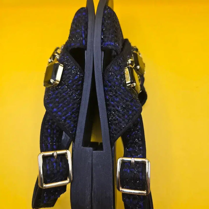 [SOLD OUT] 찰스앤키즈 트위드 보석 샌들 36(235)