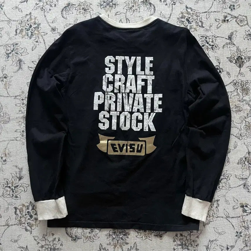 [SOLD OUT] m 에비수 빅로고 롱슬리브 티셔츠 검정