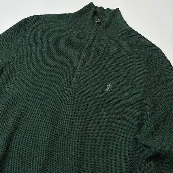 [BUNJANG] Polo Ralph Lauren Pima Cotton Half-Zip Knit Sweater / 폴로 랄프로렌 피마코튼 하프집 니트 PN8775