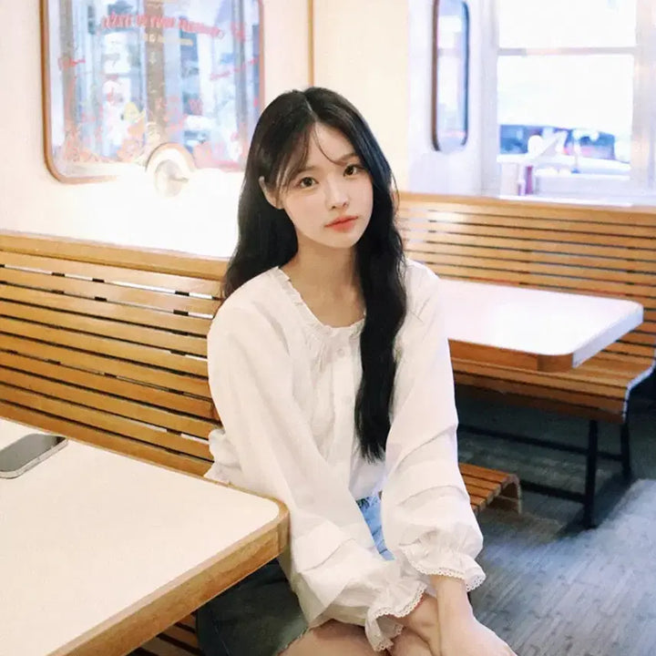 [BUNJANG] Milkcocoa Amelie Line Lily Blouse / 밀크코코아 아멜리라인 릴리 블라우스 새상품