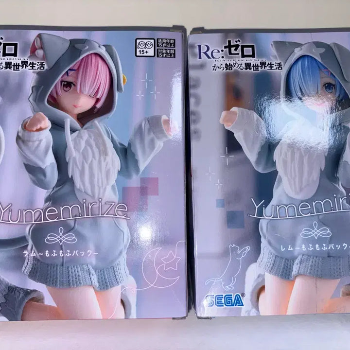 [BUNJANG] Re:Zero Rem and Ram Yume Mairaize Figure Bundle Set / Re 제로부터 렘&amp;람 유메미라이즈 피규어 세트 일괄 판매합니다