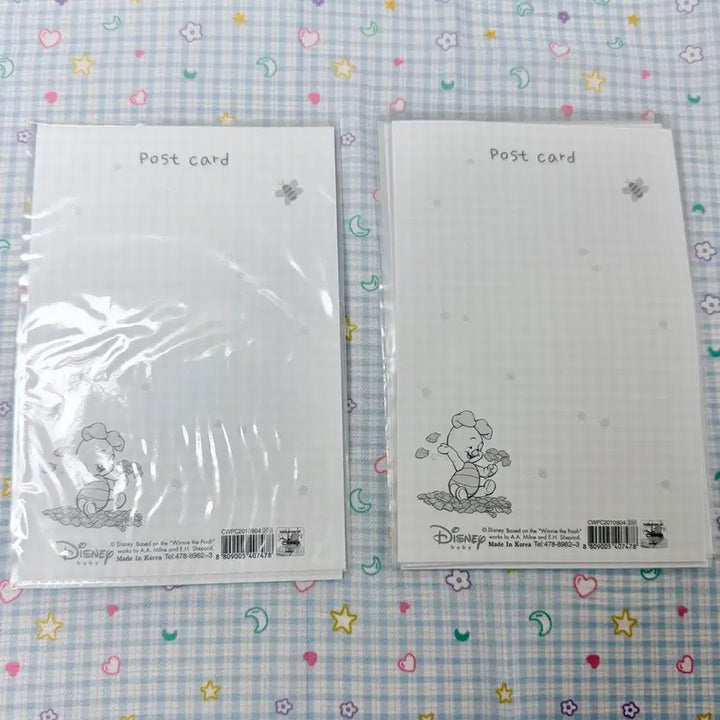 [BUNJANG] Disney Winnie the Pooh Postcard and Sticker / 고전문구 고전 디즈니 푸 푸우 피글렛 엽서 스티커