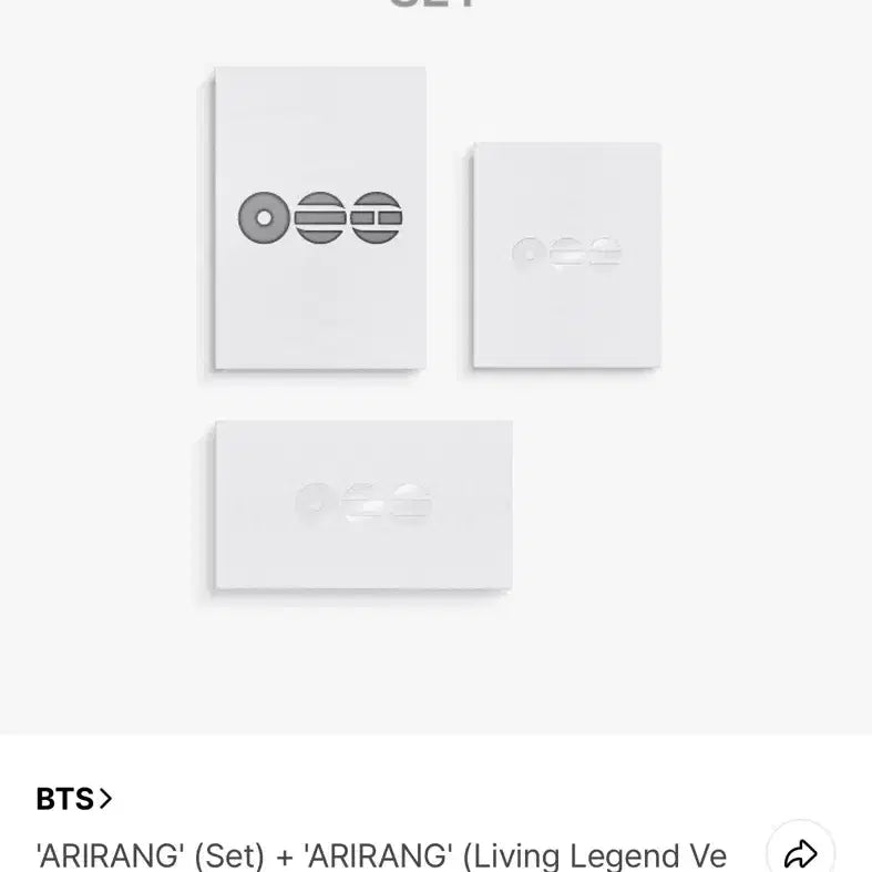 [BUNJANG] BTS Arirang Set Unsealed Album / BTS 방탄소년단 아리랑 세트 미개봉 앨범