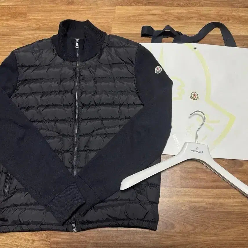 [BUNJANG] Moncler Knit Padded Jacket Black XL / 몽클레어 니트패딩 블랙XL