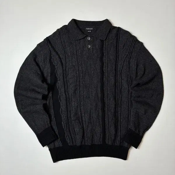 [BUNJANG] EASTLOGUE Asymmetrical Cable Knit Sweater / 이스트로그 EASTLOGUE 비대칭 케이블 니트 PN8802
