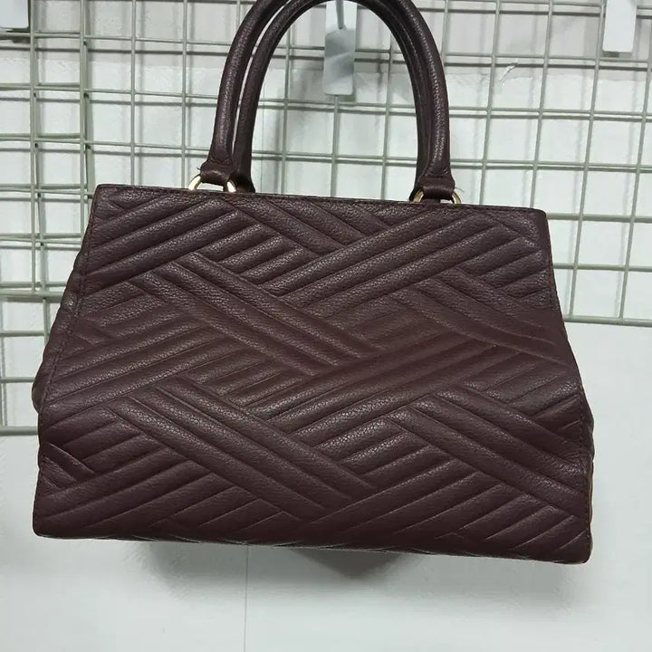 [BUNJANG] Daks Quilted Tote Bag / 닥스 브라운 퀼팅 토트백 여성 가방
