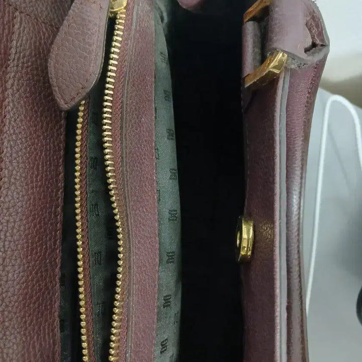 [BUNJANG] Daks Quilted Tote Bag / 닥스 브라운 퀼팅 토트백 여성 가방