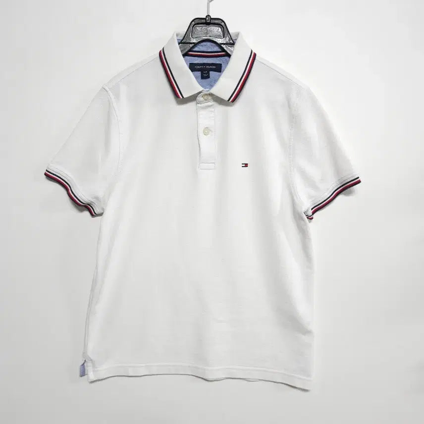 [BUNJANG] Tommy Hilfiger Polo Shirt White S / 55~66 타미힐피거 반팔 카라티 화이트 S힐피거 PK티 카라티