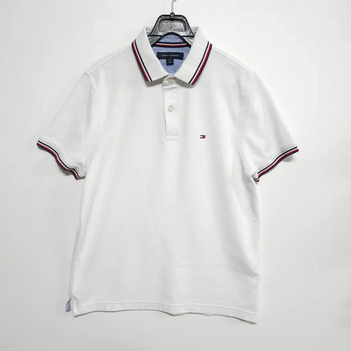 [BUNJANG] Tommy Hilfiger Polo Shirt White S / 55~66 타미힐피거 반팔 카라티 화이트 S힐피거 PK티 카라티