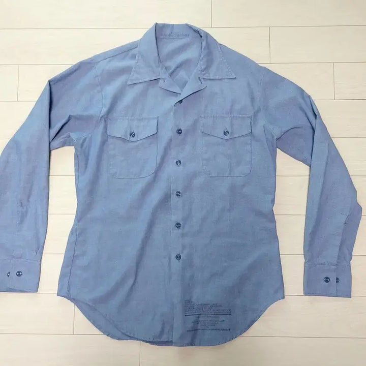 [BUNJANG] US Navy Chambray Deadstock Shirt / 미해군 지급용 샘브레이 (샴브레이) 데드스탁 셔츠 판매