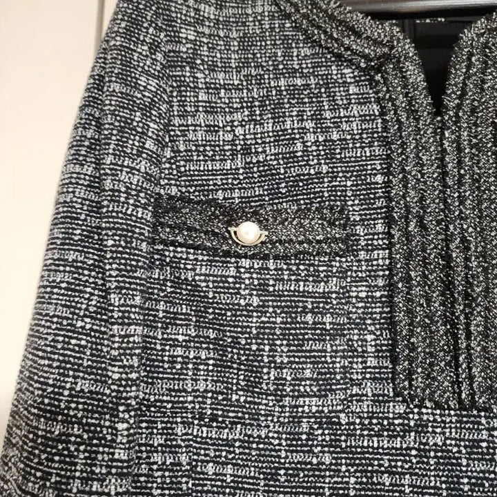 [BUNJANG] LYNN Tweed Dress with Pearl Button Detail / LYNN트위드 원피스 진주 버튼 장식