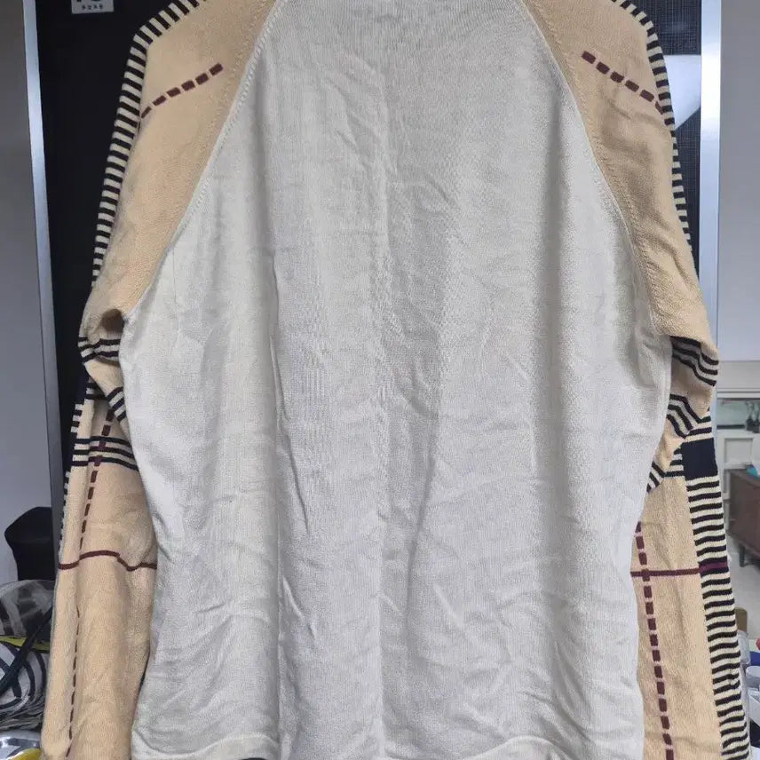 [BUNJANG] Burberry Nova Check Raglan Knit Sweater L / 버버리 노바체크 레글런 니트 스웨터 L