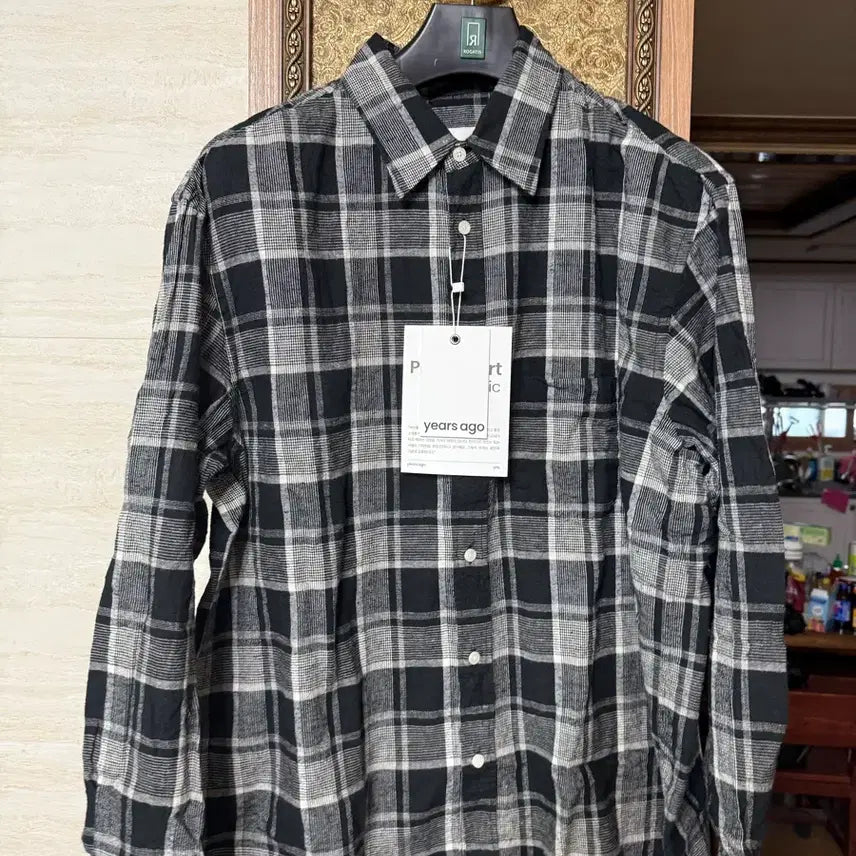 [BUNJANG] Years Ago Mono Check Shirt Size 3 / 이얼즈어고 모노체크 포이카 셔츠 3사이즈 판매합니다