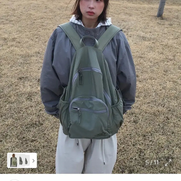 [BUNJANG] WMC Ripstop Backpack Khaki / 택O) WMC 더블유엠씨 립스탑 백팩 카키색