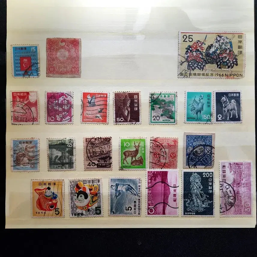 [BUNJANG] Used Japanese Stamps 22 Types / 일본 우표 사용제 22종