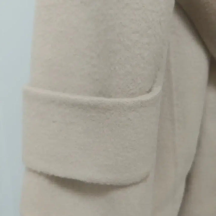 [BUNJANG] Elle Ivory Fox Fur Collar Coat 55 / 엘르 아이보리 폭스퍼 카라 코트 55