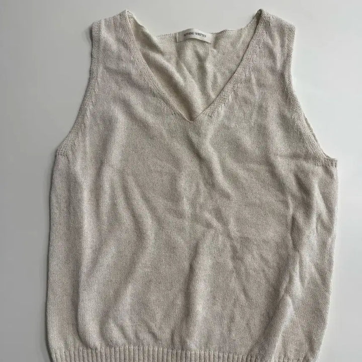 [BUNJANG] Nothing Written Linen Knit Sleeveless Top / 낫띵리튼 린넨니트슬리브