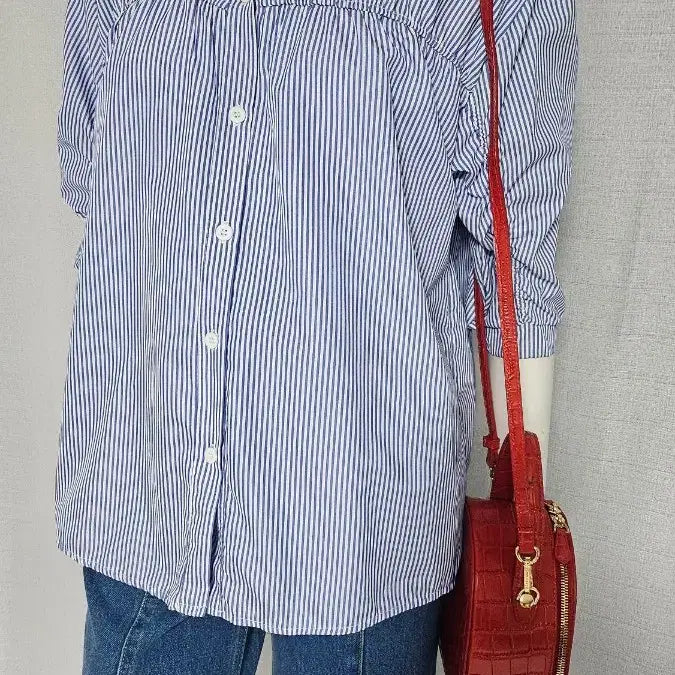 [BUNJANG] Striped Shirt / 상태굿 스트라이프 셔츠 ..반품 56 길이 64