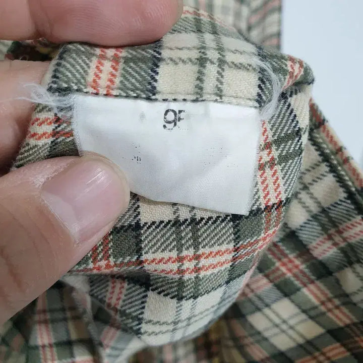[BUNJANG] Beanpole Checkered Shirt 95 / 빈폴 체크 남방 95_i3768