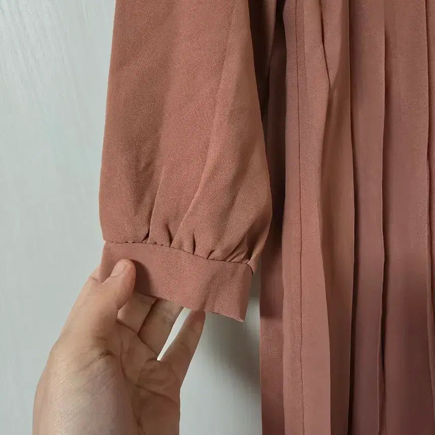 [BUNJANG] Unbranded Chiffon Pleated Long Dress / 프리사이즈 쉬폰 플리츠 롱원피스 ( 여유핏)