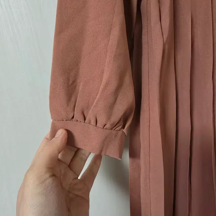[BUNJANG] Unbranded Chiffon Pleated Long Dress / 프리사이즈 쉬폰 플리츠 롱원피스 ( 여유핏)