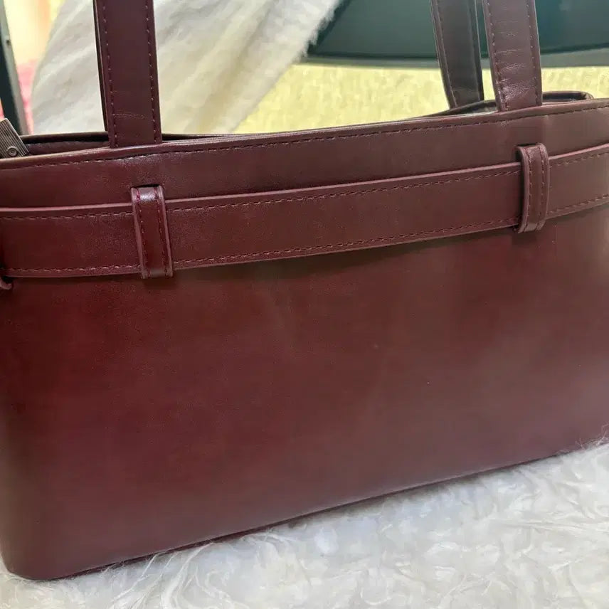 [BUNJANG] Tote Bag / 진홍색 토트백 숄더백 + 키링x