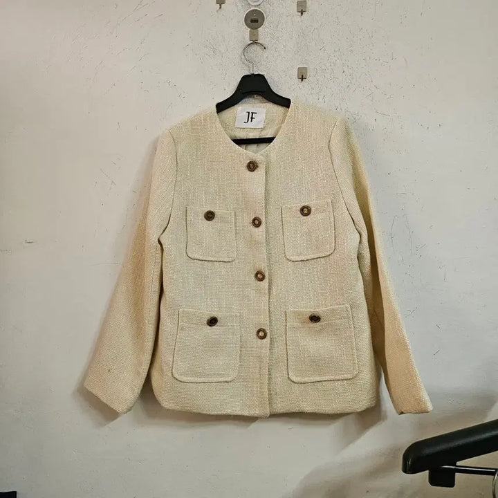 [SOLD OUT] JF 트위드 포켓 자켓 아이보리