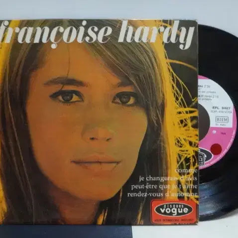 [BUNJANG] Francoise Hardy 1966 France EP Vinyl Record / (7인치 EP) Francoise Hardy 1966년 FRANCE 초반