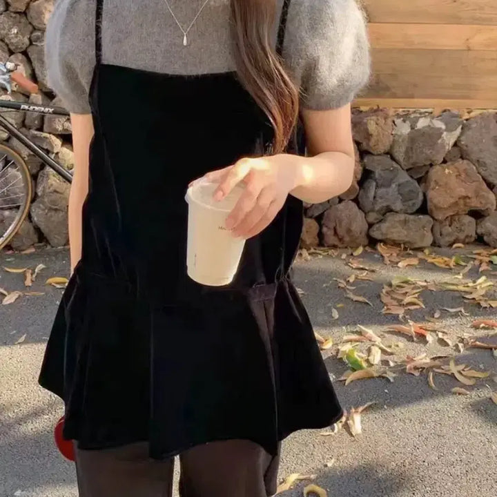 [BUNJANG] Unbranded Velvet Bustier Top / 벨벳뷔스티에 frre 사이즈