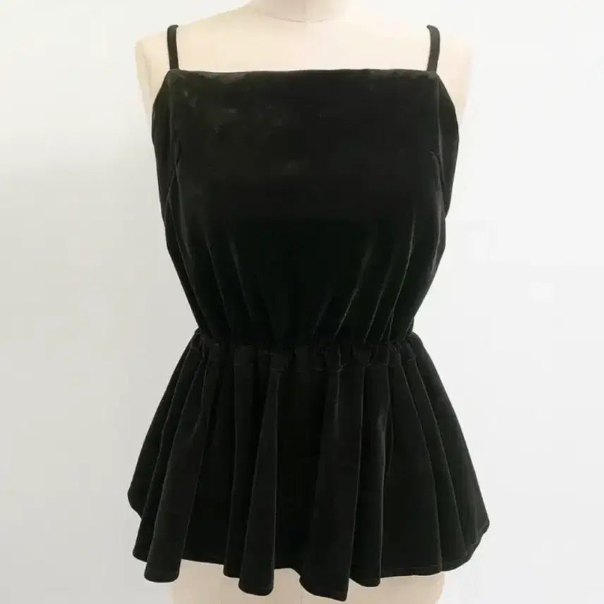 [BUNJANG] Unbranded Velvet Bustier Top / 벨벳뷔스티에 frre 사이즈