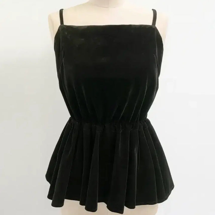 [BUNJANG] Unbranded Velvet Bustier Top / 벨벳뷔스티에 frre 사이즈