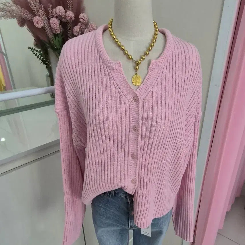 [SOLD OUT] 루즈핏 브이넥 니트 가디건 여리핏  데일리 가디건