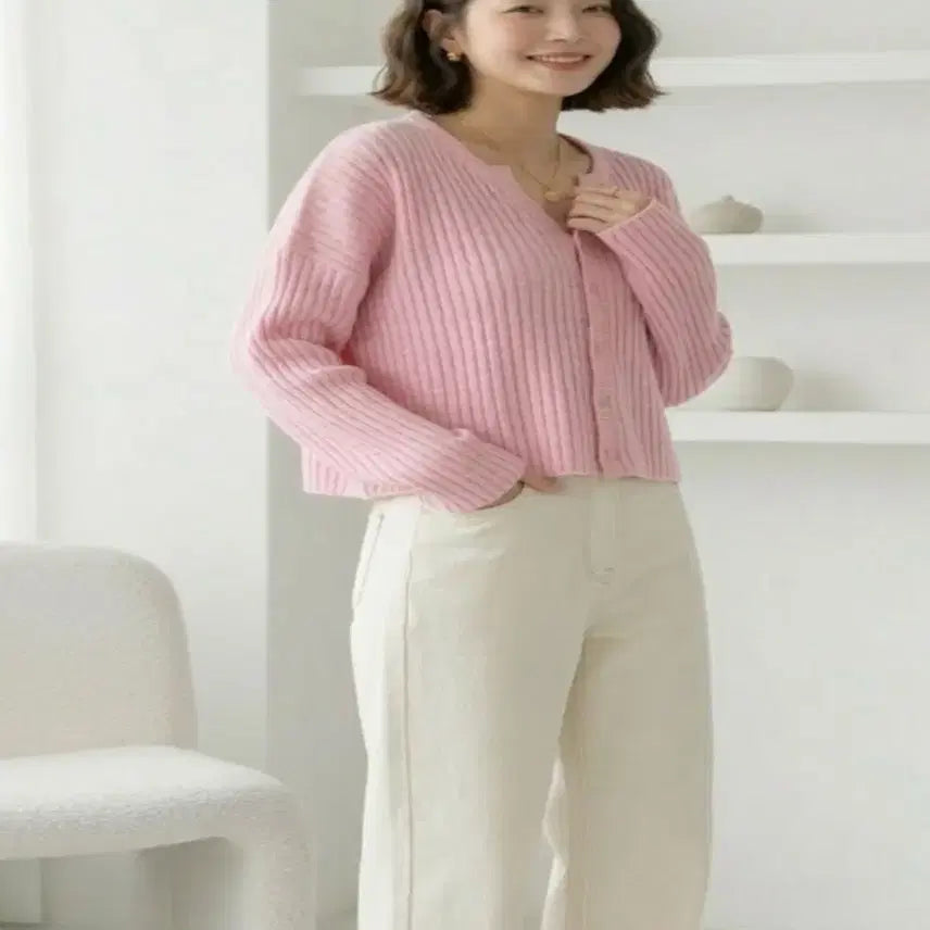 [SOLD OUT] 루즈핏 브이넥 니트 가디건 여리핏  데일리 가디건