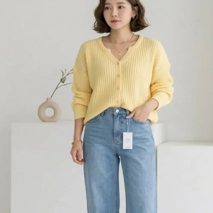 [SOLD OUT] 루즈핏 브이넥 니트 가디건 여리핏  데일리 가디건