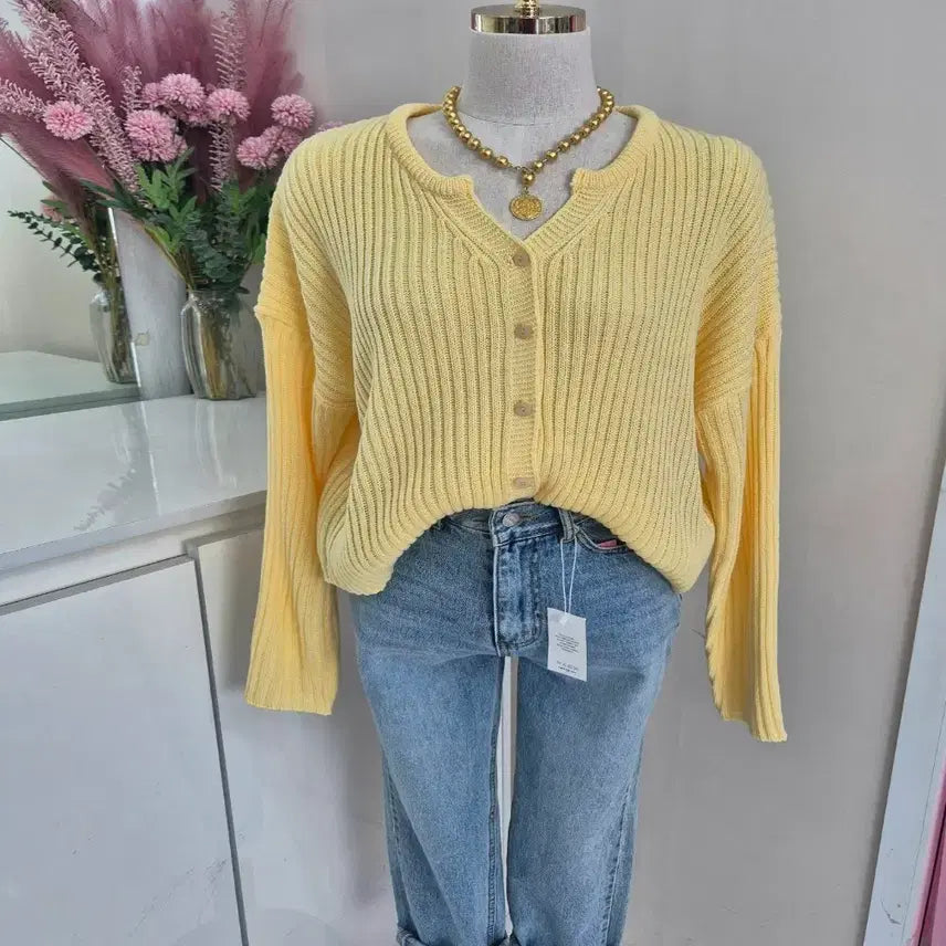 [SOLD OUT] 루즈핏 브이넥 니트 가디건 여리핏  데일리 가디건