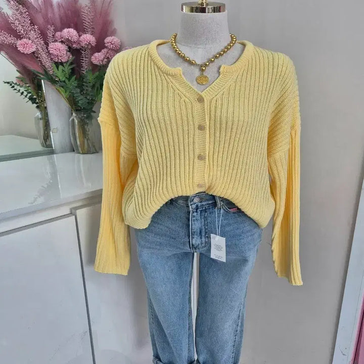 [SOLD OUT] 루즈핏 브이넥 니트 가디건 여리핏  데일리 가디건
