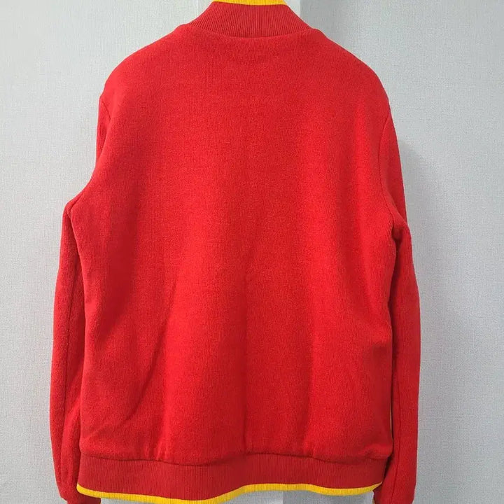 [BUNJANG] Mickey Mouse Red Half-Zip Knit Top / 미키마우스 레드 반집업 니트 상의 95