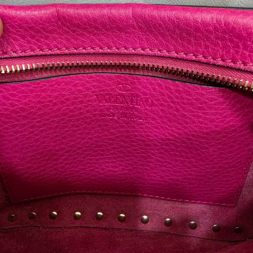 [BUNJANG] Valentino Rockstud Pink Shoulder Bag / (정품)발렌티노 락스터드 핑크 숄더백