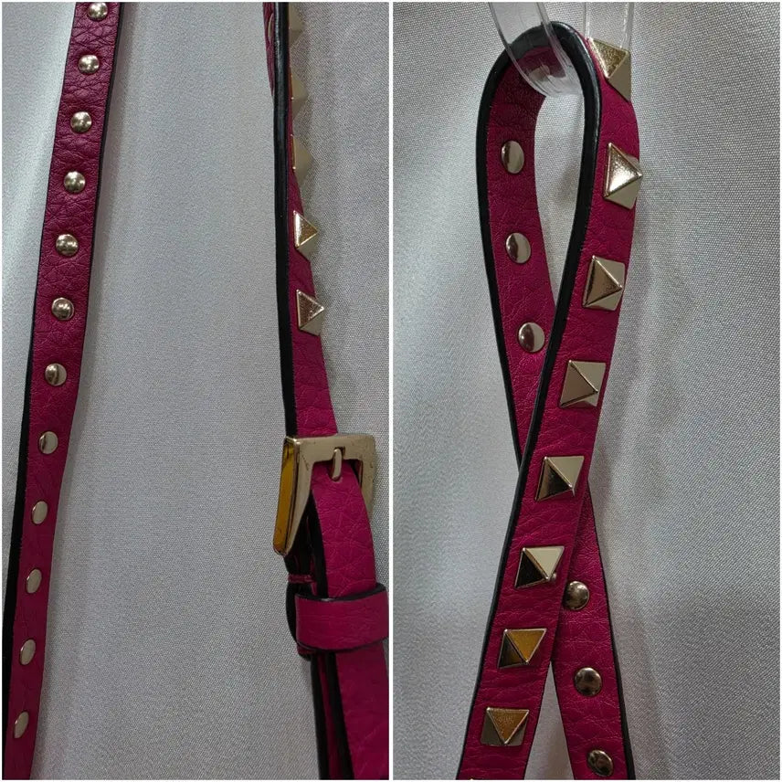 [BUNJANG] Valentino Rockstud Pink Shoulder Bag / (정품)발렌티노 락스터드 핑크 숄더백