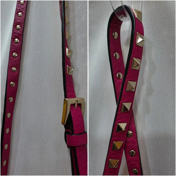 [BUNJANG] Valentino Rockstud Pink Shoulder Bag / (정품)발렌티노 락스터드 핑크 숄더백